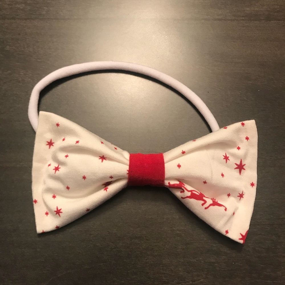Custom Kickee Bow-Natural Flying Santa